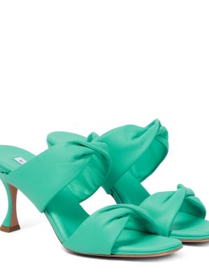 Sandale din piele Aquazzura verde