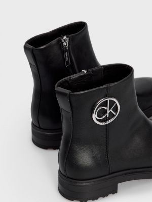 Шкіряні черевики Calvin Klein чорні
