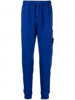 Pantaloni sport din bumbac Stone Island albastru