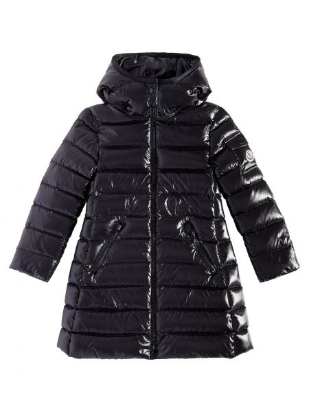 Untuva päällystakki tytöille Moncler Enfant musta