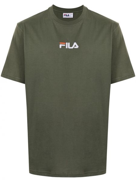 Camiseta con bordado Fila verde
