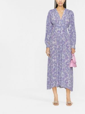 Sukienka midi z nadrukiem z wzorem paisley Isabel Marant