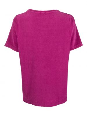 Kokvilnas t-krekls ar apaļu kakla izgriezumu Massimo Alba rozā