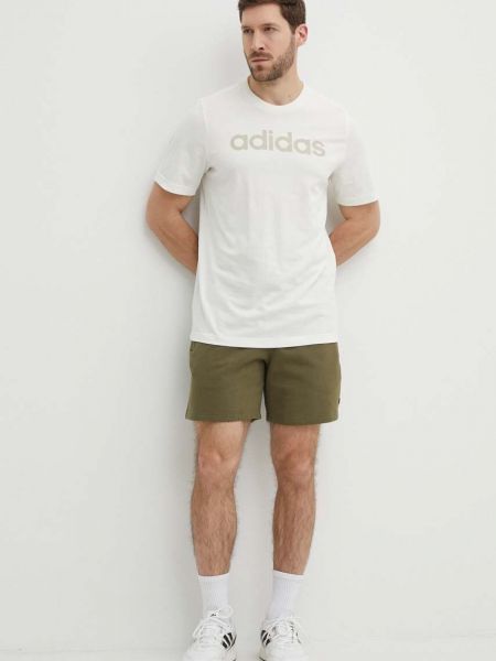 Зеленые хлопковые шорты Adidas Originals
