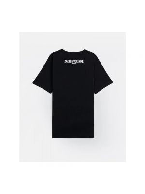 T-shirt con stampa con scollo tondo Zadig&voltaire nero