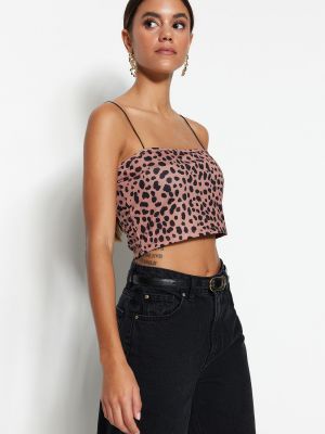 Pletena bluza s printom s leopard uzorkom Trendyol