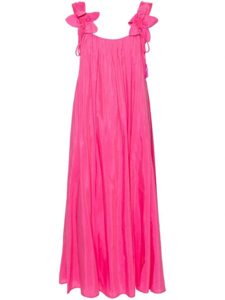 Φλοράλ φόρεμα με τιράντες Farm Rio ροζ