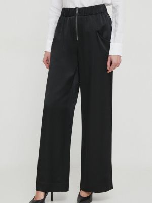Kalhoty s vysokým pasem Sisley černé
