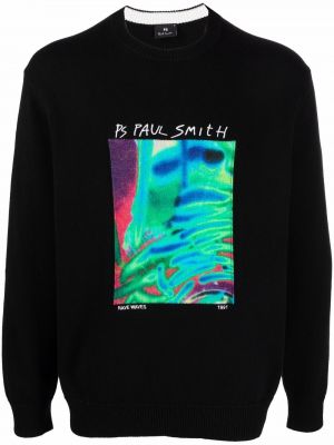 Trykt sweatshirt Ps Paul Smith svart