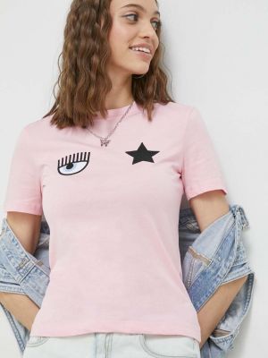 Chiara Ferragni pamut póló rózsaszín