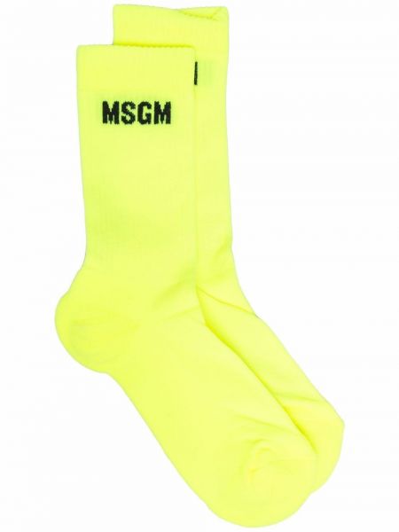 Čarape Msgm žuta