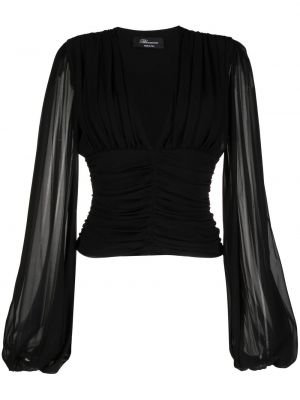 Копринена блуза Blumarine черно