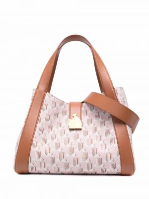 Τσάντα shopper με σχέδιο Lanvin ροζ