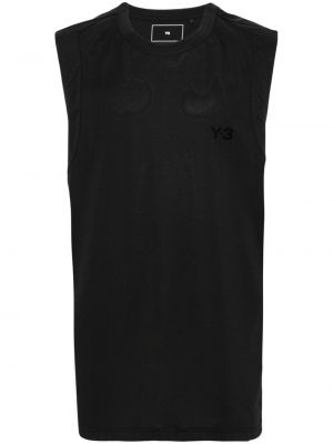 Chemise en coton à imprimé Y-3 noir