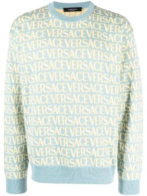 Jacquard pullover aus baumwoll Versace