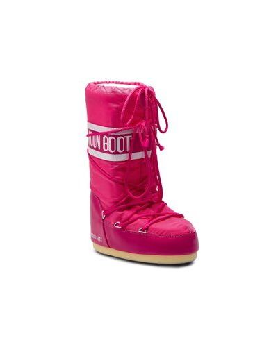 Cizme de zăpadă din nailon Moon Boot roz
