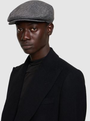 Vlněný čepice bez podpatku Dolce & Gabbana šedý