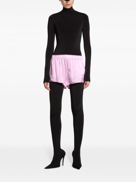 Shorts à imprimé en jacquard Balenciaga rose