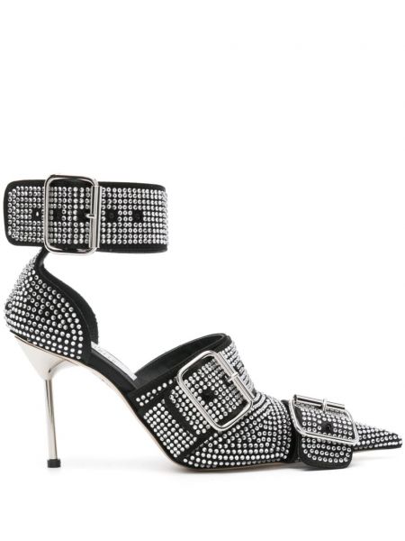 Pantofi cu toc de cristal Giuseppe Di Morabito negru