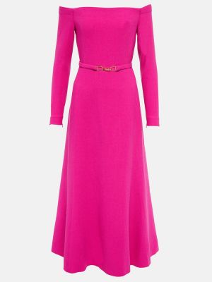 Vunena midi haljina Gabriela Hearst ružičasta