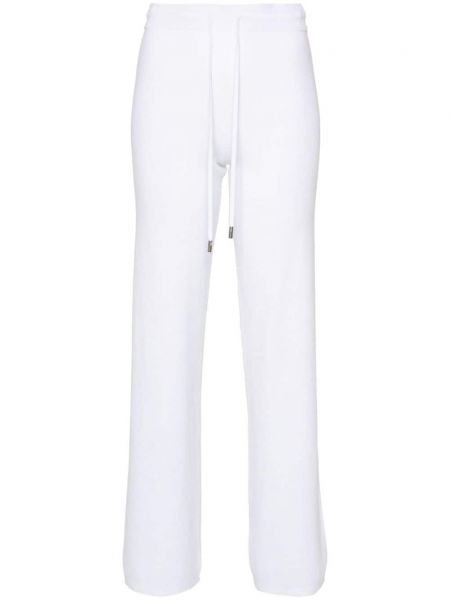 Bílé pletené rovné kalhoty Peserico