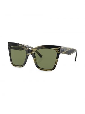 Raštuotos akiniai nuo saulės Giorgio Armani žalia