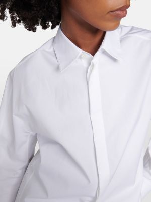 Oversized bavlnená košeľa Alaã¯a biela