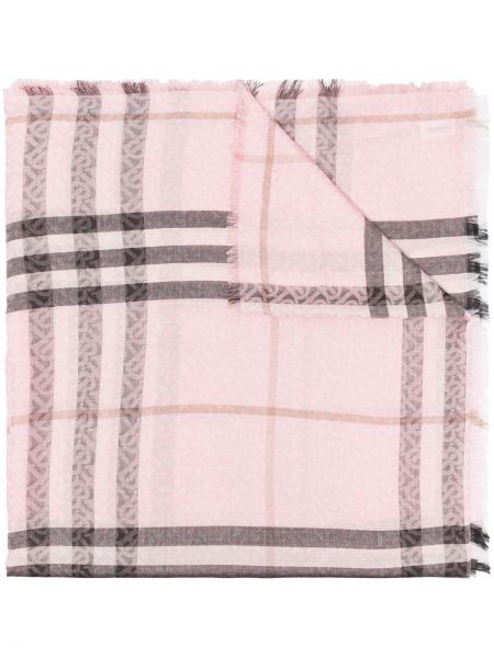 Sjekket skjerf Burberry rosa