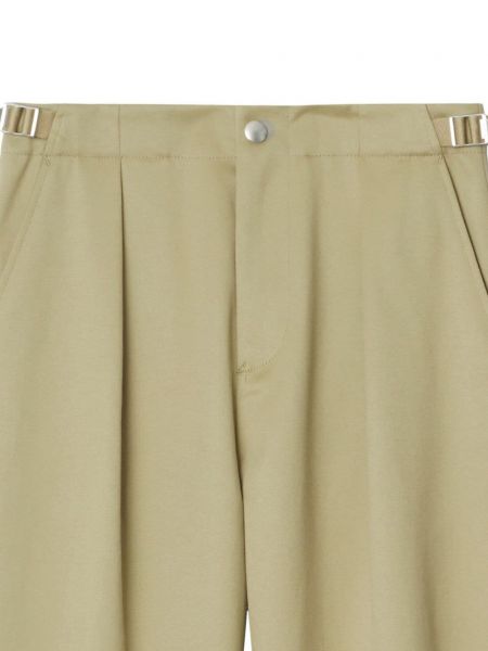 Pantalon en coton plissé Burberry beige