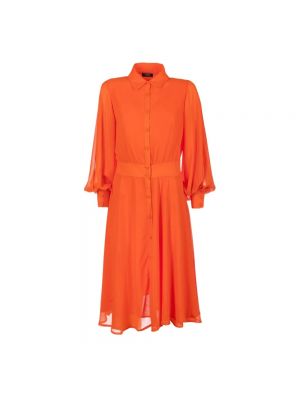 Sukienka długa Fracomina pomarańczowa