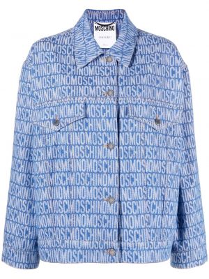 Traper jakna s printom Moschino plava