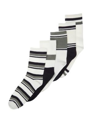 Pruhované bavlněné ponožky Trendyol