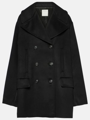 Шерстяное пальто Sportmax черное