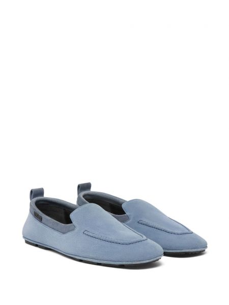 Loafers zamszowe Versace niebieskie
