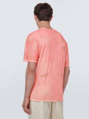 Jersey bombažna obrabljena majica Notsonormal roza