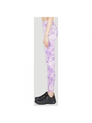 Leggings de cintura alta de algodón tie dye The North Face violeta