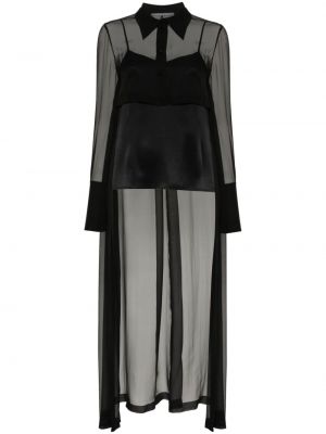 Asymmetrische transparente hemd Alberta Ferretti schwarz