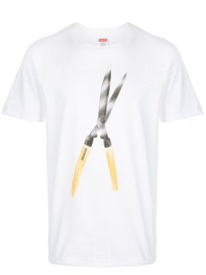 T-shirt con stampa Supreme bianco