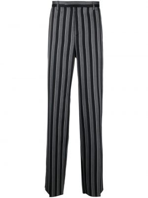 Pruhované kalhoty Versace šedé