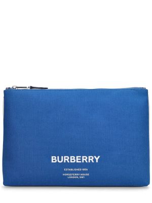 Bolso clutch de nailon Burberry azul