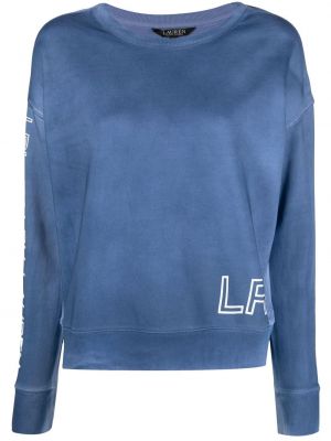 Bluza z nadrukiem Lauren Ralph Lauren niebieska