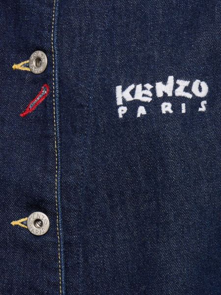 Medvilninis džinsinė striukė Kenzo Paris mėlyna