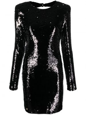 Dlouhé šaty s flitry Philipp Plein černé