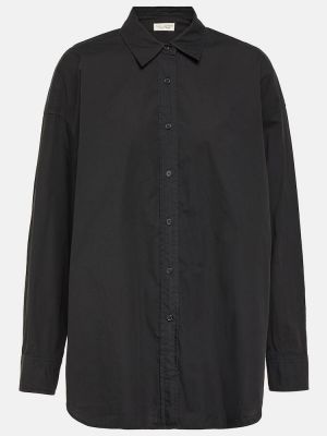 Camisa de algodón oversized Nili Lotan negro
