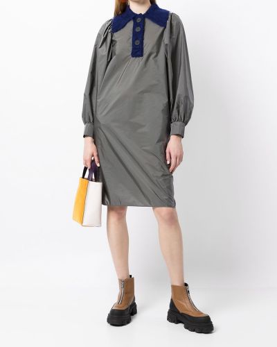 Vestido camisero manga larga Kolor gris