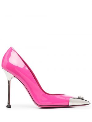 Pantofi cu toc de cristal Philipp Plein roz