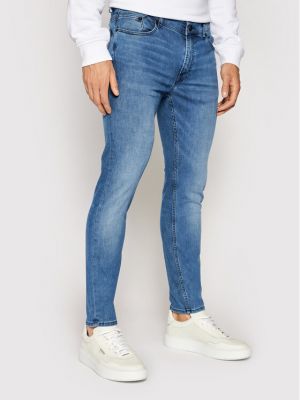 Skinny fit džinsai slim fit su kišenėmis Karl Lagerfeld mėlyna
