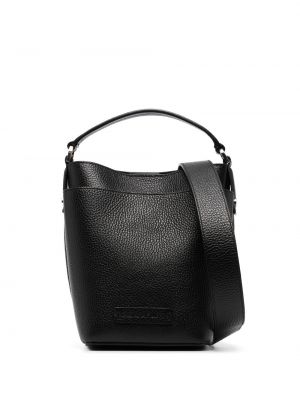 Usnjena nakupovalna torba Fabiana Filippi črna