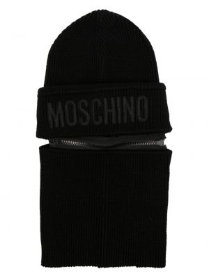 Volnena kapa Moschino črna
