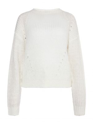 Пуловер Usha White Label бяло